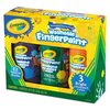 Crayola Washable Fingerpaint Pack, 3 Assorted Bright Colors, 8 oz Tube 55-1311